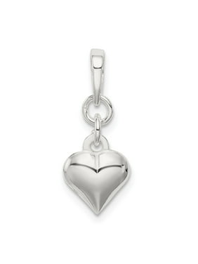 925 Sterling Silver Yellow Gold-Plated Official Eastern Michigan University Pendant Charm in Heart 21mm x 17mm